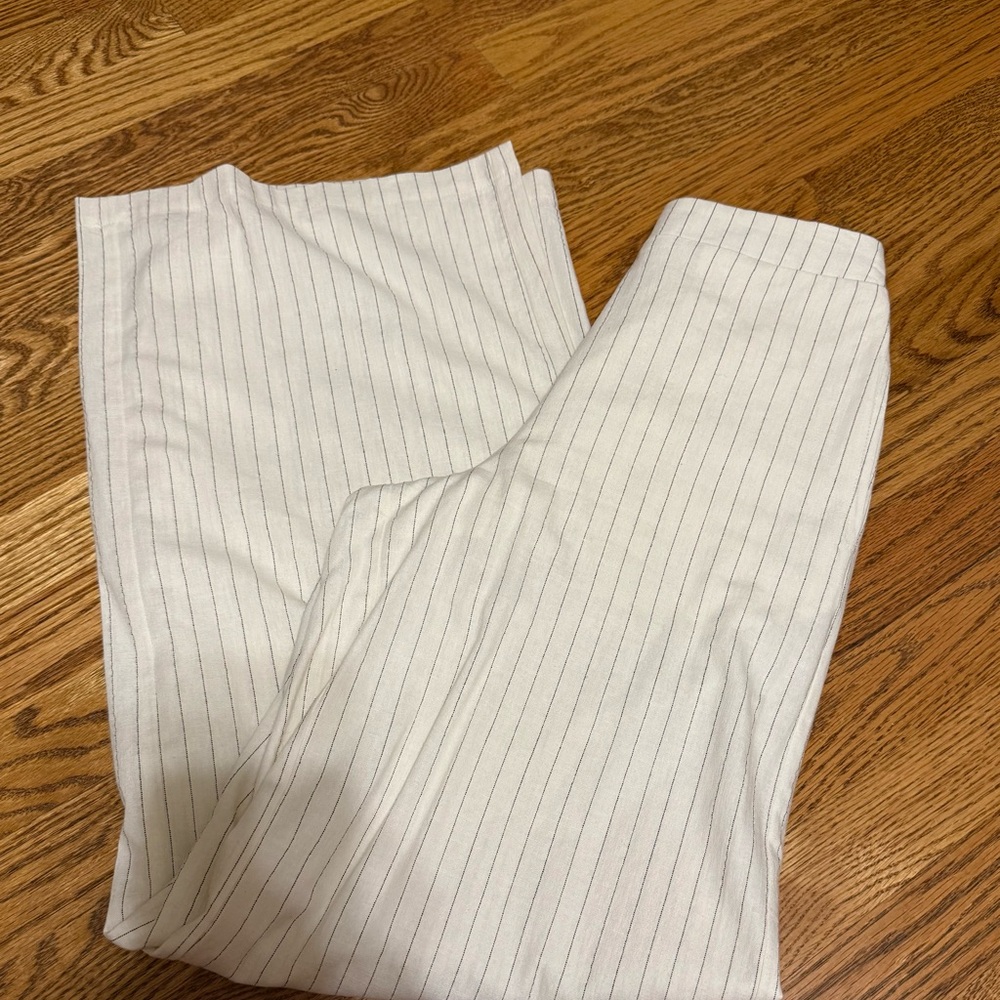 Altar'd State women’s Cream Pinstriped Pants